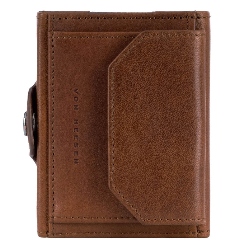Whizz Wallet mit RFID-Schutz, 5 Kartenfächern und XL-Münzfach (cognac)