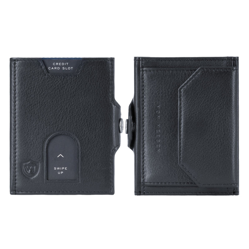 Whizz Wallet mit RFID-Schutz, 5 Kartenfächern und XL-Münzfach (schwarz)