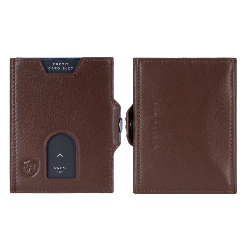 Whizz Wallet mit RFID-Schutz, 5 Kartenfächern und XXL-Münzfach (braun)
