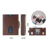 Whizz Wallet mit RFID-Schutz, 5 Kartenfächern und XXL-Münzfach (braun)