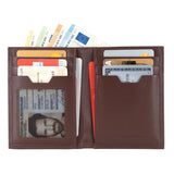 Geldbörse mit RFID-Schutz, 8 Kartenfächern und XXL-Münzfach (braun)